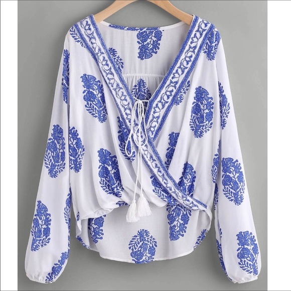 IN STOCK BOHO  Blouse - Picture 2 of 3